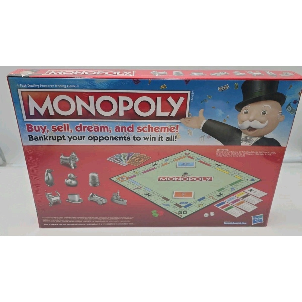 Hasbro Monopoly Classic Game Edition Family Traditional 8 Token New Sealed